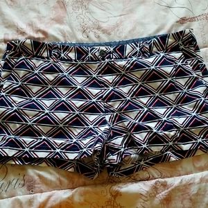 Merona Geometric Pattern Shorts Size 16